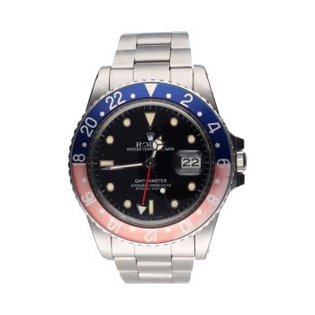 ROLEX<BR>GMT-MASTER ACERO OYSTER PLEXI 40MM.   ... · ref.: 16750