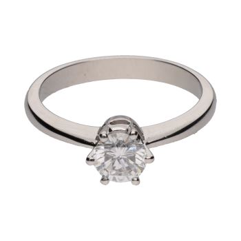 ANILLOS / SORTIJAS<BR>SORTIJA SOLITARIO EN ORO BLANCO CON UN... · ref.: PRESENTA CERTIFICADO...