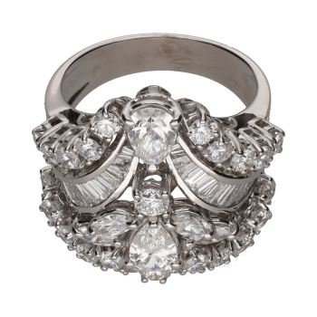 ANILLOS / SORTIJAS<BR>SORTIJA EN ORO BLANCO CON DIAMANTES. T... · ref.: PRESENTA CERTIFICADO...