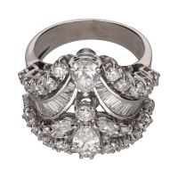 ANILLOS / SORTIJAS<BR>SORTIJA EN ORO BLANCO CON DIAMANTES. T...