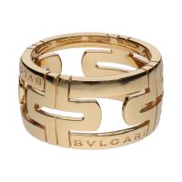 Sortija parentesi de bulgari en oro amarillo. Talla 58.