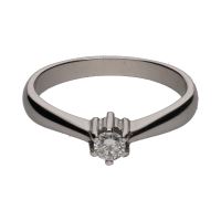 ANILLOS / SORTIJAS<BR>SORTIJA SOLITARIO EN ORO BLANCO CON UN...