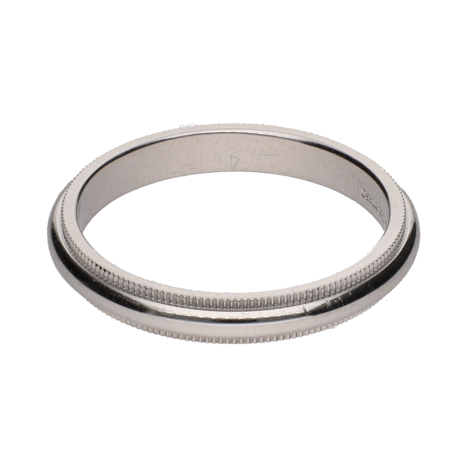 Alianza tiffany & co. En platino. Talla 18.