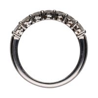 Sortija cintillo de tiffani & co. En platino y brillantes. Talla 8.