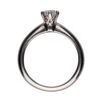 Solitario tiffany & co. En platino con un brillantes. Talla 8.