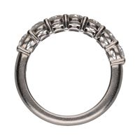 Sortija cintillo tiffany en platino y brillantes. Talla 6.