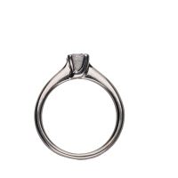 Solitario en oro blanco con un brillante. Talla 13.