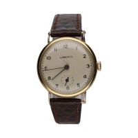 LONGINES<BR>CLASICO ANTIGUO ORO AMARILLO CUERDA MA...