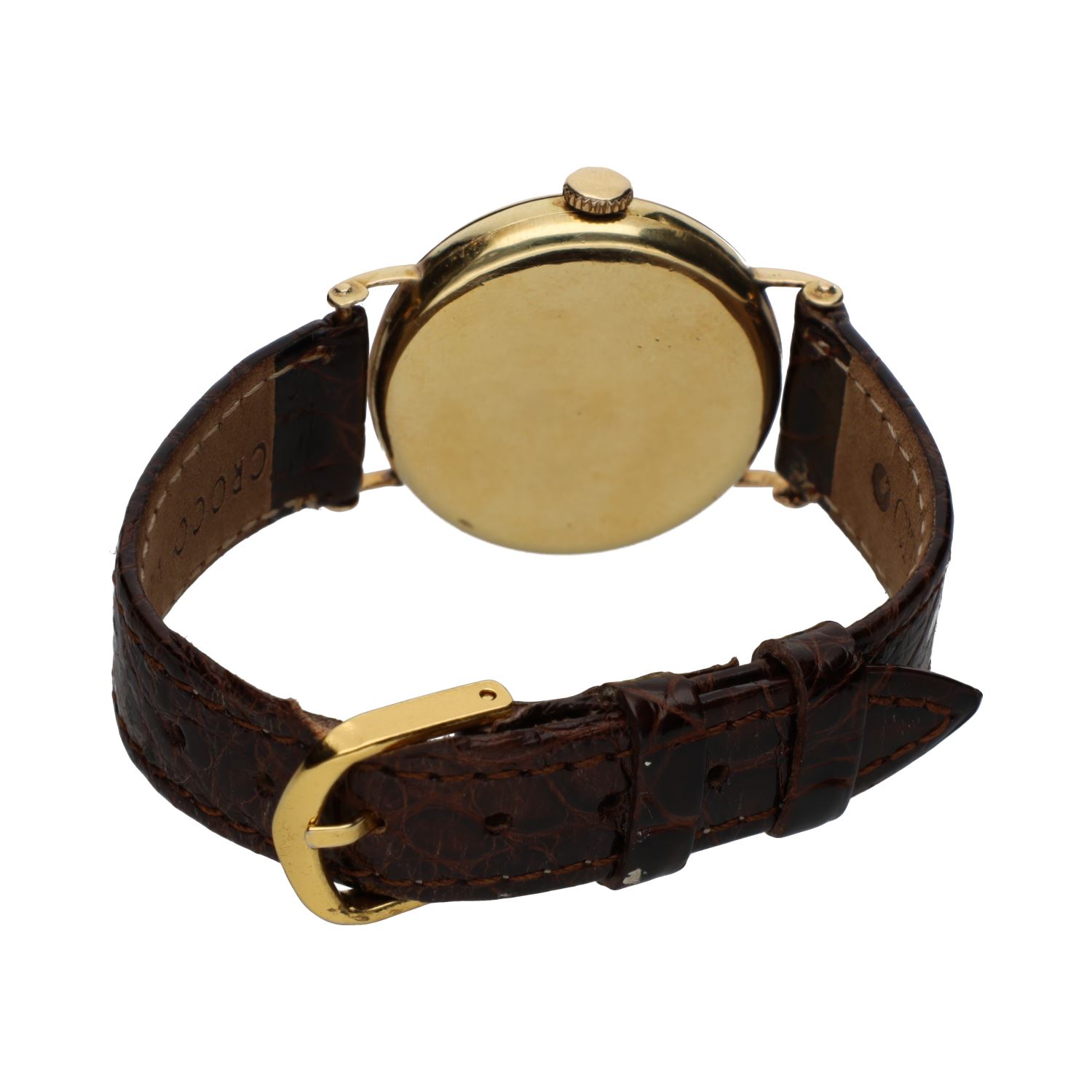 Clasico antiguo oro amarillo cuerda manual 30mm.  