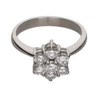 ANILLOS / SORTIJAS<BR>SORTIJA EN ORO BLANCO CON BRILLANTES. ...