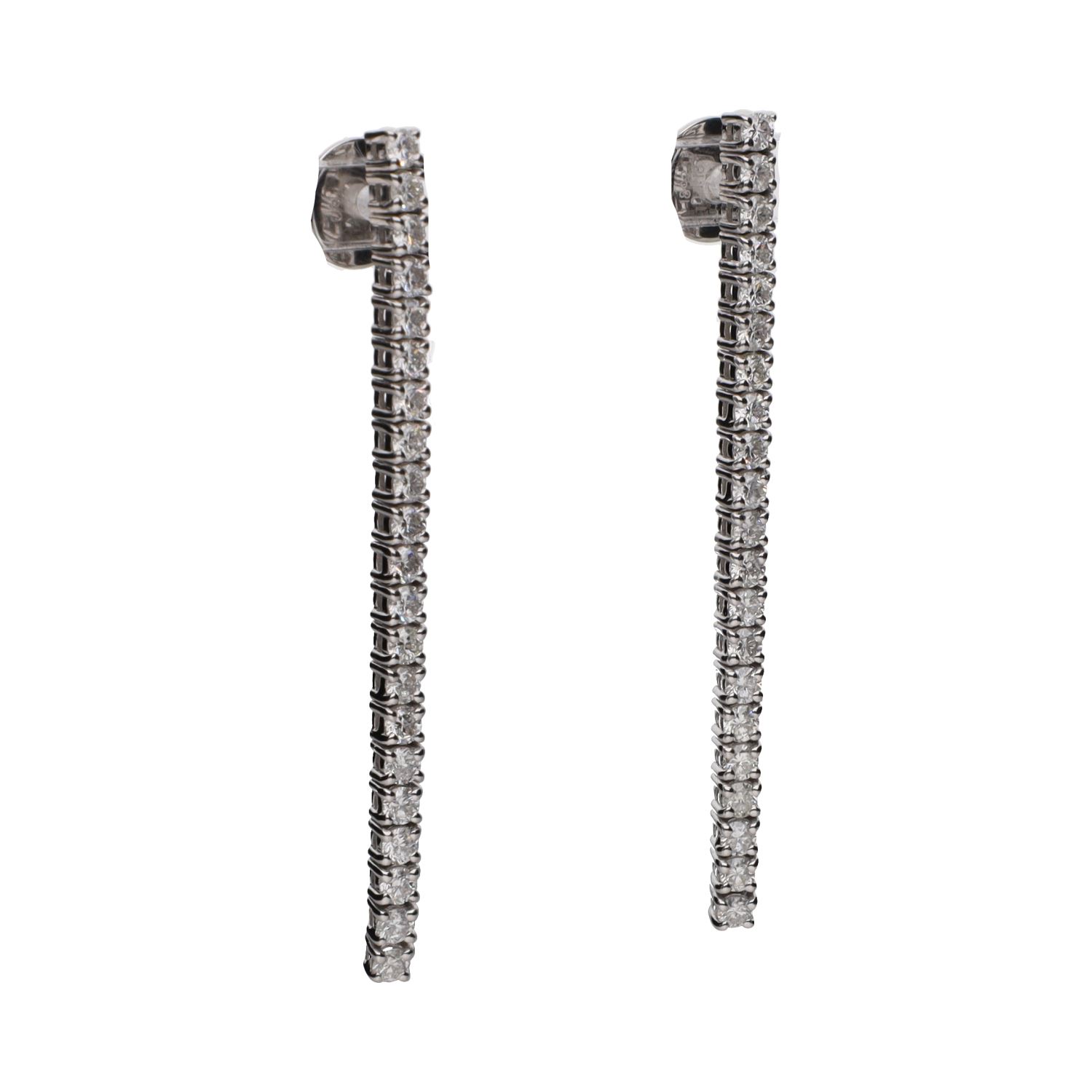 Pendientes en oro blanco con brillantes.