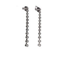 Pendientes en oro blanco con brillantes en chatón.