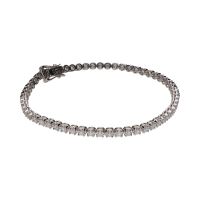 Pulsera riviere en oro blanco con brillantes.