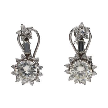 PENDIENTES<BR>PENDIENTES EN ORO BLANCO CON DIAMANTES... · ref.: PRESENTA CERTIFICADO...