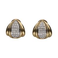 PENDIENTES<BR>PENDIENTES EN ORO AMARILLO CON CUAJADO...