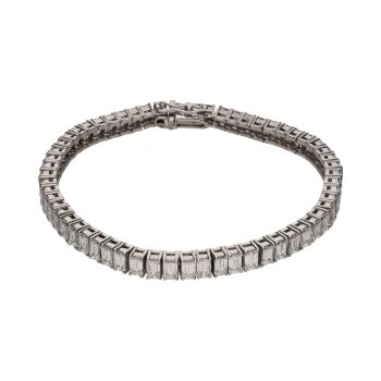 PULSERAS<BR>PULSERA RIVIERE EN ORO BLANCO CON DIAM... · ref.: PRESENTA CERTIFICADO...