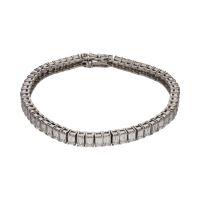 PULSERAS<BR>PULSERA RIVIERE EN ORO BLANCO CON DIAM...