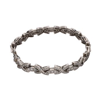 PULSERAS<BR>PULSERA EN ORO BLANCO CON BRILLANTES. · ref.: (OCM)