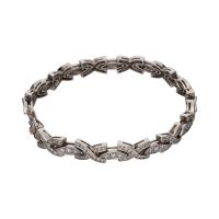 PULSERAS<BR>PULSERA EN ORO BLANCO CON BRILLANTES.