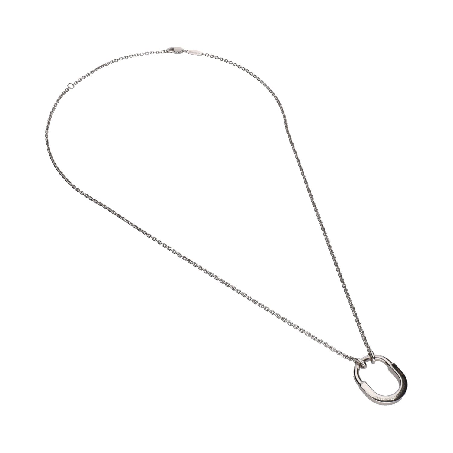 Collar lock de tiffany & co. En oro blanco con brillantes.