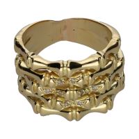 ANILLOS / SORTIJAS<BR>SORTIJA EN ORO AMARILLO CON BRILLANTES...
