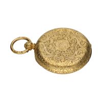 Reloj de bolsillo saboneta en oro amarillo 48mm.  