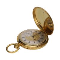 Reloj de bolsillo saboneta en oro amarillo 48mm.  