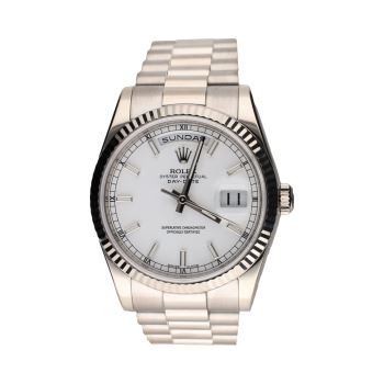 ROLEX<BR>DAY-DATE PRESIDENT ORO BLANCO 36MM.   ... · ref.: 118239