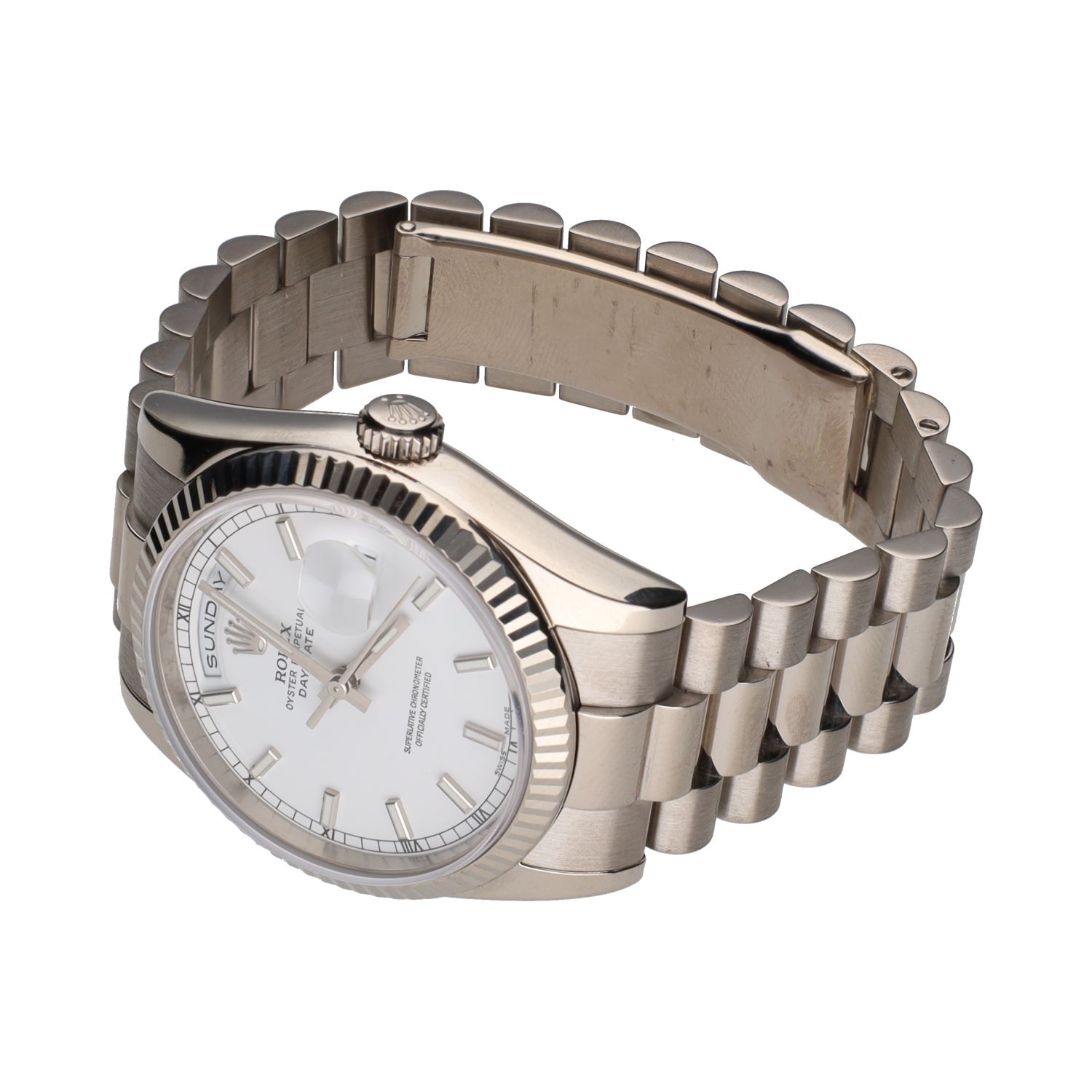 Day-date president oro blanco 36mm.   