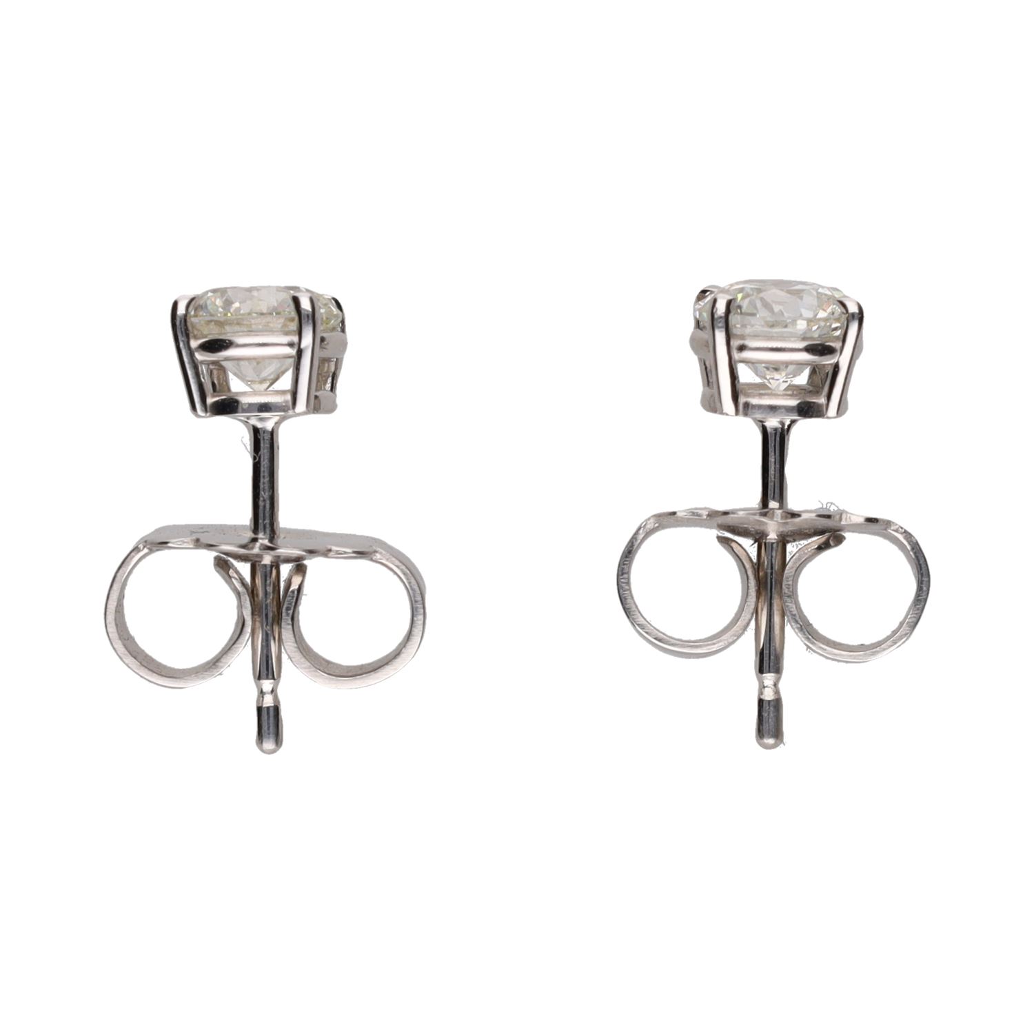 Pendientes en oro blanco con brillantes.