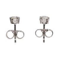 Pendientes en oro blanco con brillantes.