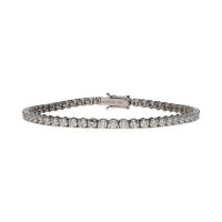 Pulsera riviere en oro blanco con brillantes.