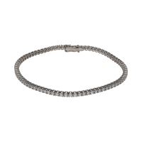 PULSERAS<BR>PULSERA RIVIERE EN ORO BLANCO CON BRIL...