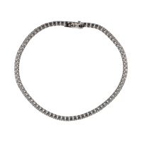 Pulsera riviere en oro blanco con brillantes.