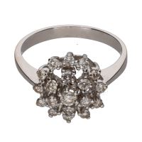 ANILLOS / SORTIJAS<BR>SORTIJA EN ORO BLANCO CON BRILLANTES. ...