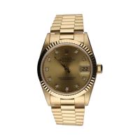 ROLEX<BR>DATEJUST  BRILLANTES PRESIDENT ORO AMA...