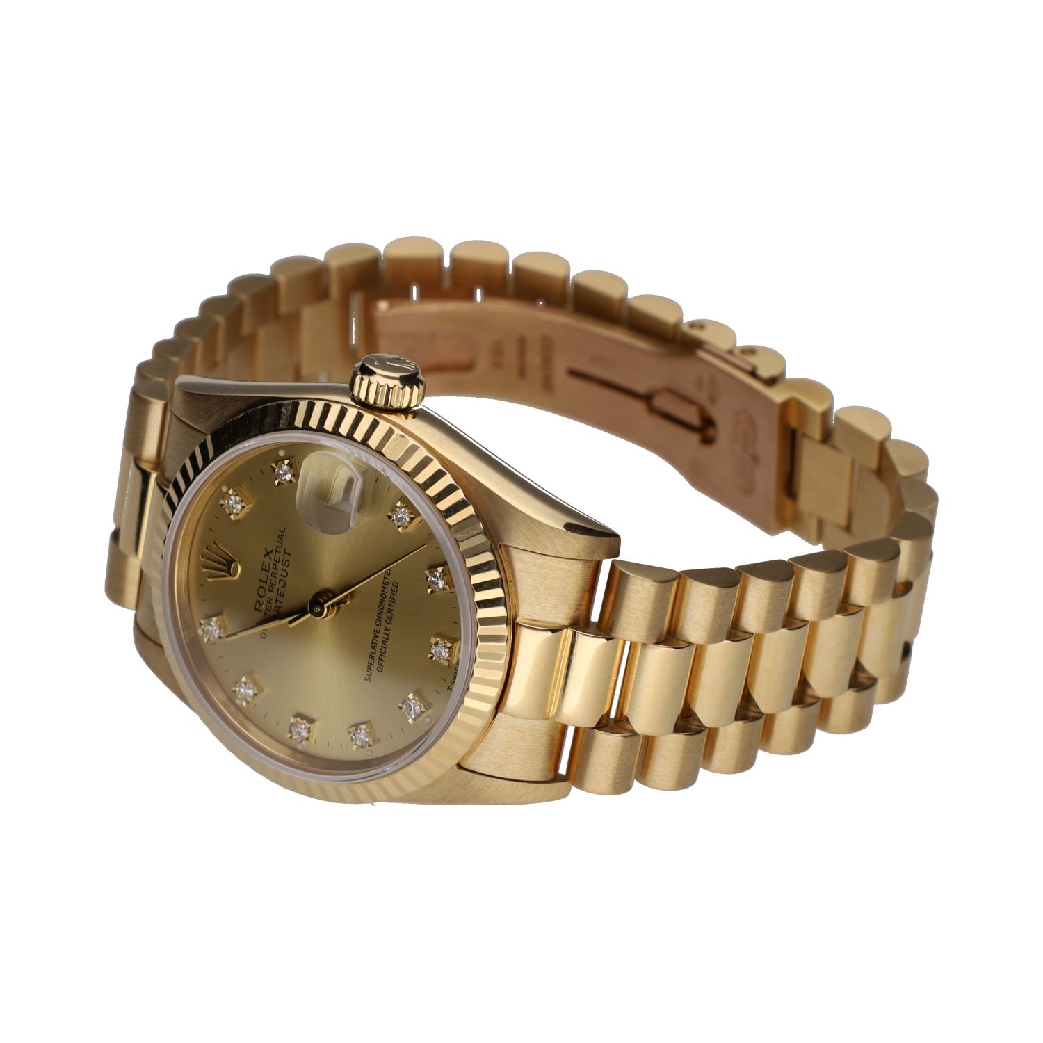 Datejust  brillantes president oro amarillo 31mm.   