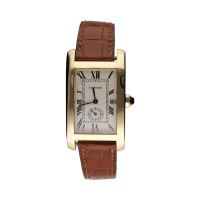 CARTIER<BR>TANK AMERICAN ORO AMARILLO QUARTZ 23MM...