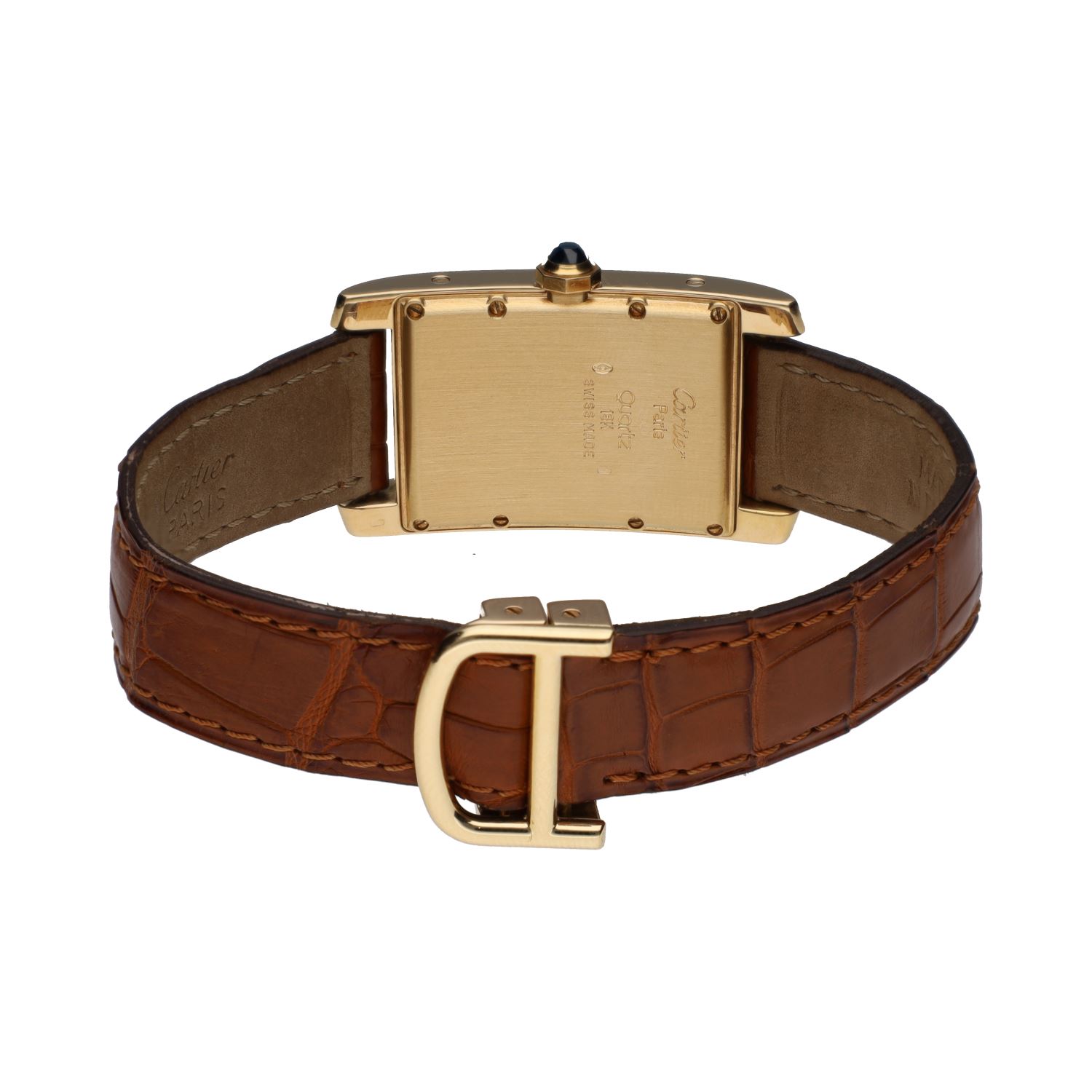 Tank american oro amarillo quartz 23mm.    