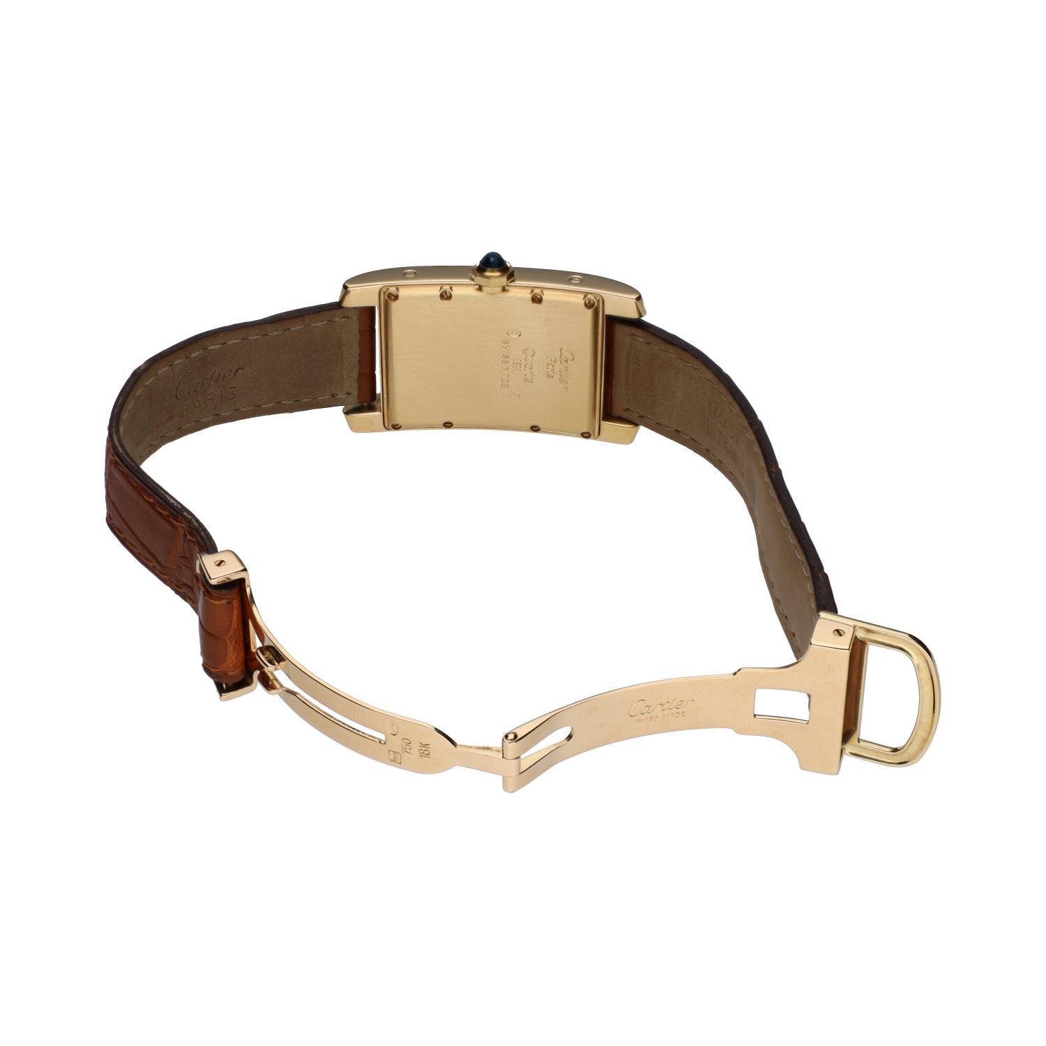 Tank american oro amarillo quartz 23mm.    