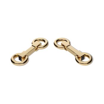 GEMELOS<BR>GEMELOS EN ORO AMARILLO BARRA CON ANIL... · ref.: (LCM)