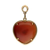 COLGANTES<BR>COLGANTE FORMA DE CORAZÓN EN ORO AMARI...