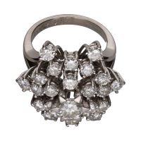 ANILLOS / SORTIJAS<BR>SORTIJA EN ORO BLANCO CON BRILLANTES. ...