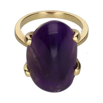 ANILLOS / SORTIJAS<BR>SORTIJA EN ORO AMARILLO CON AMATISTA. ... · ref.: 