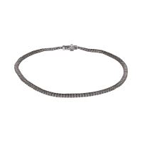 PULSERAS<BR>PULSERA RIVIERE EN ORO BLANCO CON BRIL...