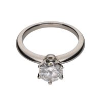 ANILLOS / SORTIJAS<BR>SORTIJA SOLITARIO EN ORO BLANCO CON UN...