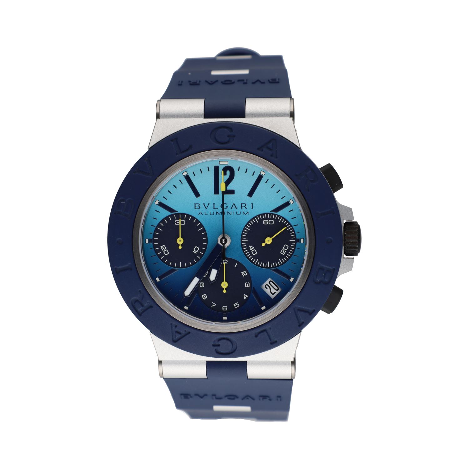 Aluminium azul chrono 40mm.   