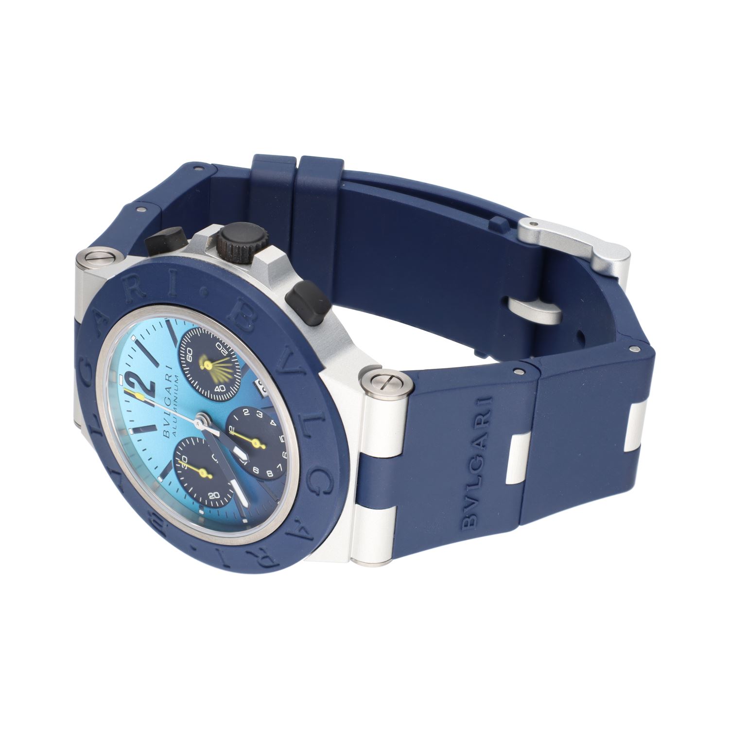 Aluminium azul chrono 40mm.   