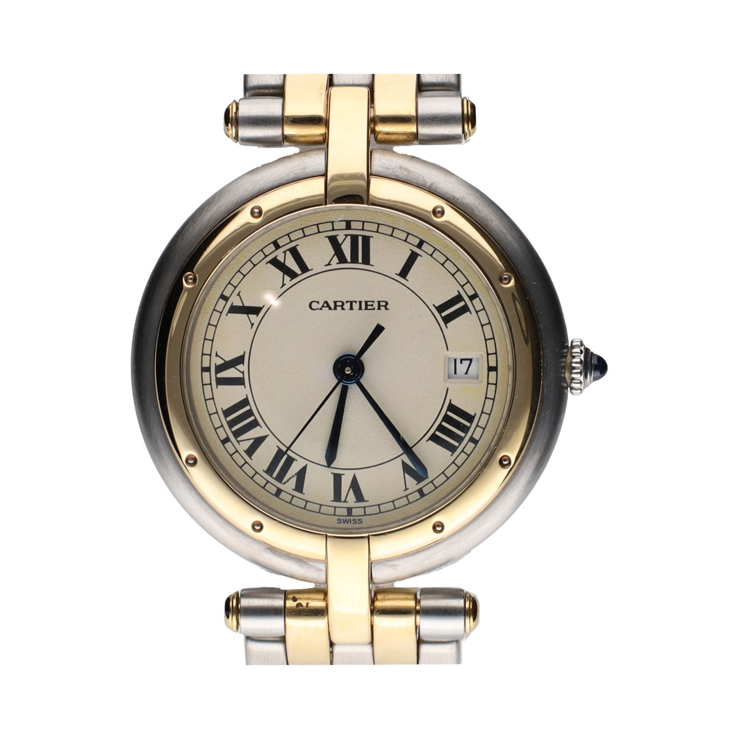 Panthere ronde acero y oro 30mm.   