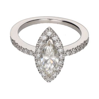 ANILLOS / SORTIJAS<BR>SORTIJA EN ORO BLANCO CON DIAMANTE MAR... · ref.: (AMXM)